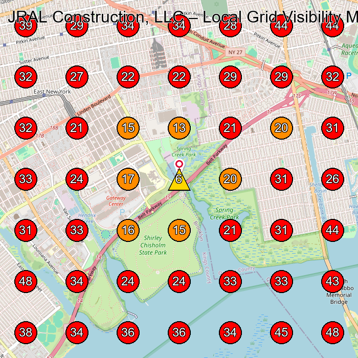 JRAL Construction, LLC GeoGrid visibility map for Construction Company in None